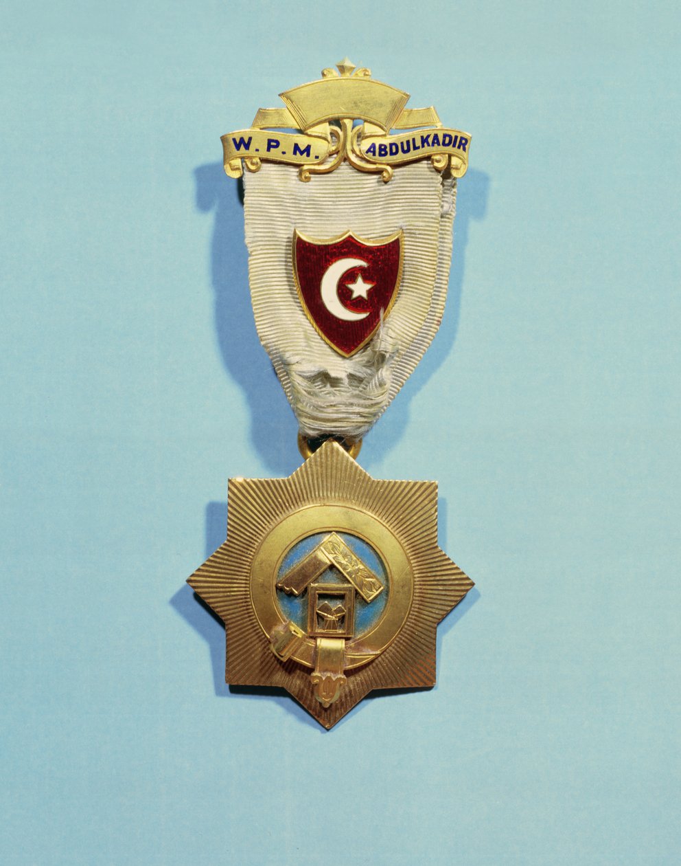 Masonic Insignia of Abd el-Kader (emalj, metall och siden) av French School