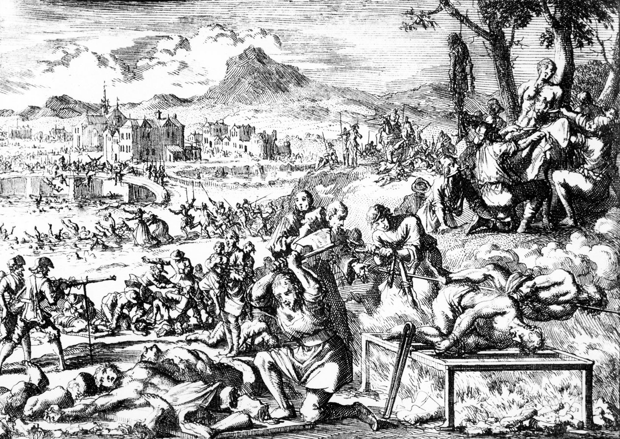 Massaker på Irland 1644, c.1685 av French School