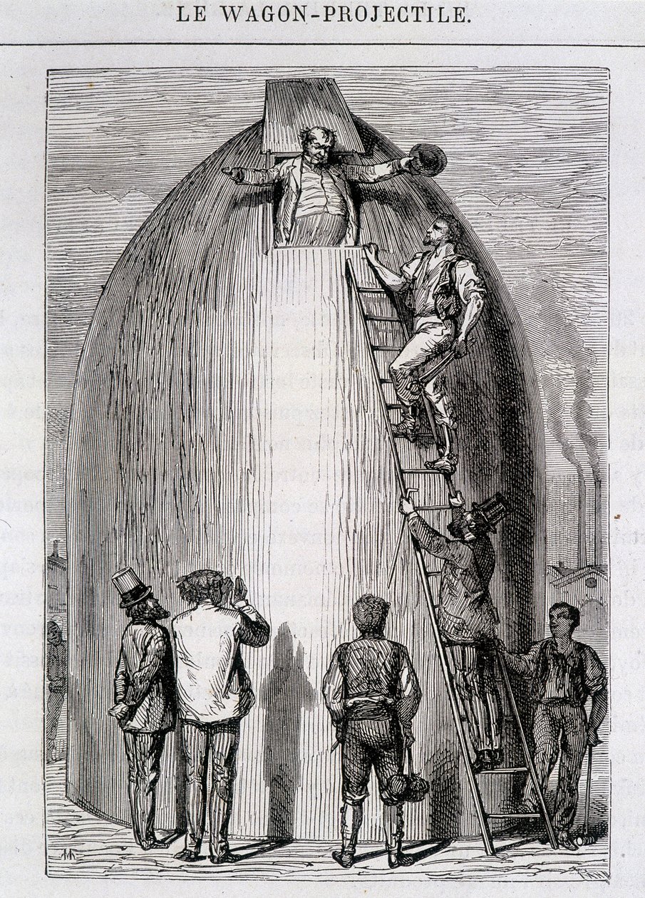Maston hade gödd - i Från jorden till månen av Jules Verne av French School
