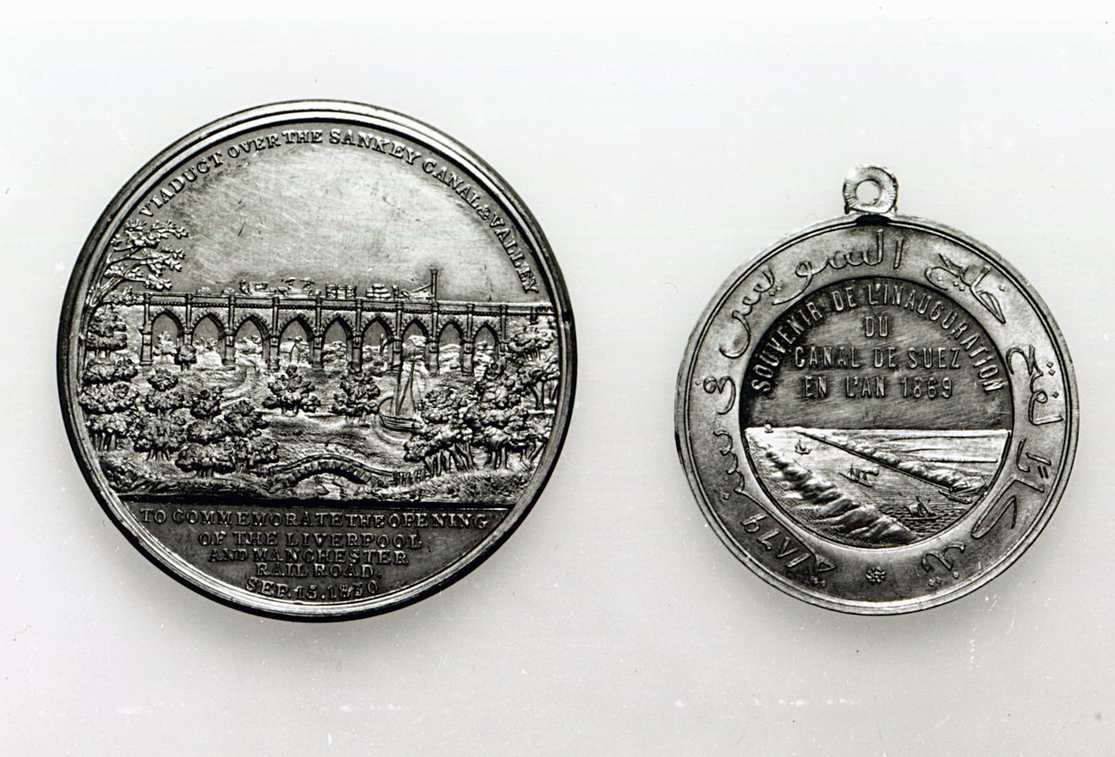 Medalj till minne av öppnandet av Suezkanalen, 1869 (metall) av French School