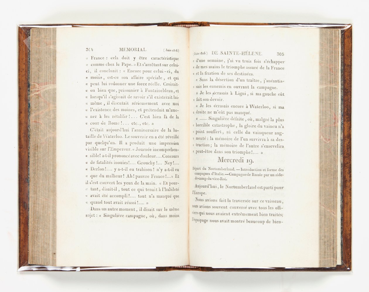 "Memorial of Saint Helena", av Emmanuel, Comte de Las Cases av French School