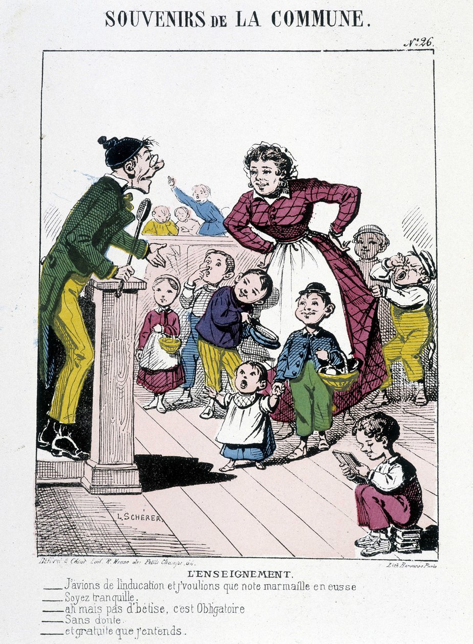 Kommunens minnen: undervisning, sent 1800-tal B.H.V. P. av French School