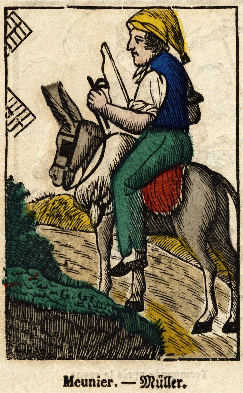 Meunier; Serie om handel, bild av Epinal från 1800-talet. av French School