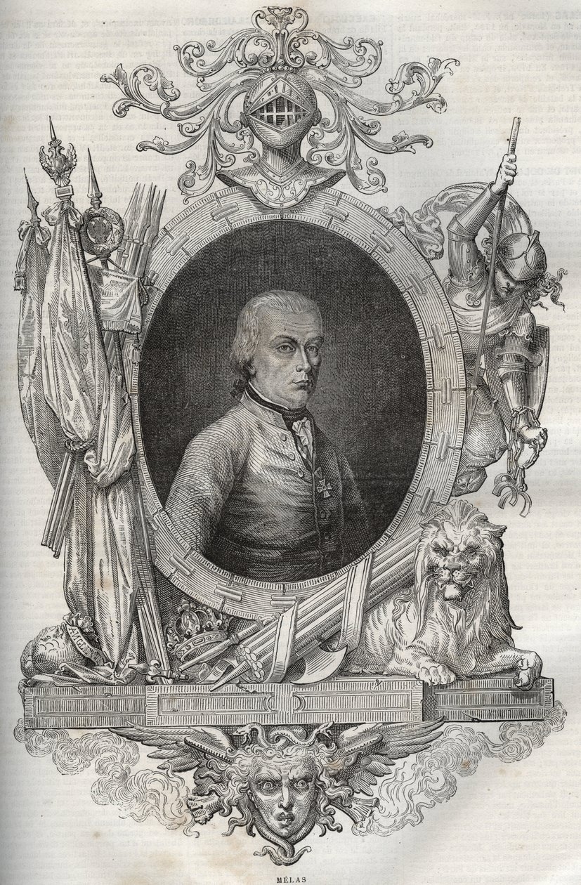 Michael Friedrich Benedikt baron von MELAS (1729-1806), fältmarschal - - New National Encyclopedia av Maurice La Charest - 1870 - av French School