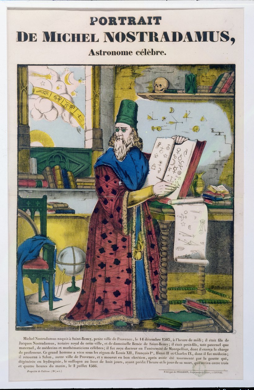 Michel Nostradame (Nostradamus) (1502-66) c.1840 av French School