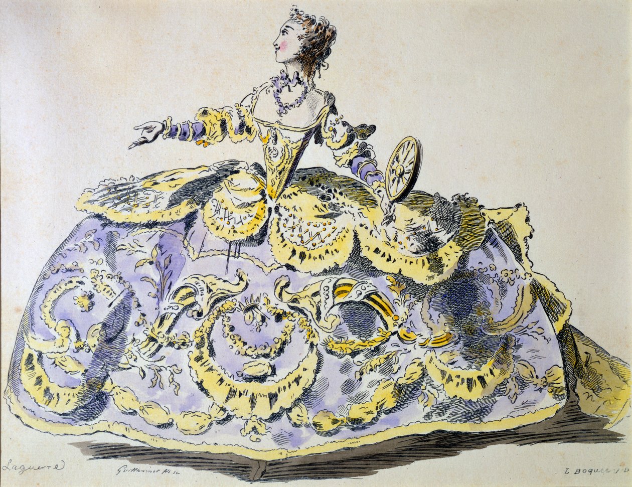 Miss Laguerre as Fortune, faksimil av A. Guillaumot fils (handkolorerad gravyr) av French School