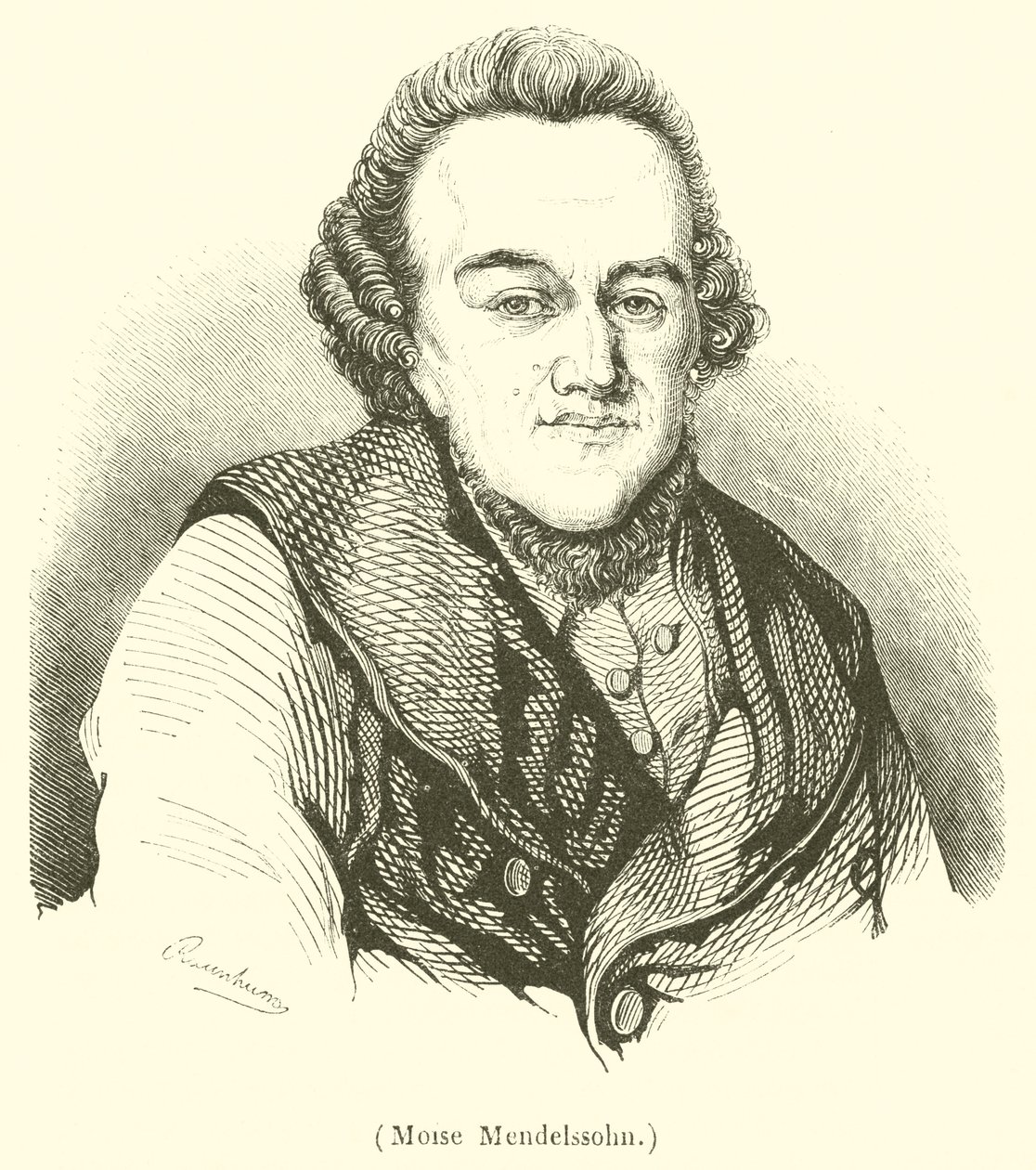 Moise Mendelssohn (gravyr) av French School