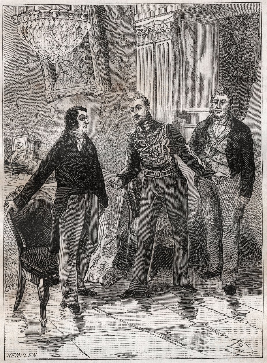 Monarkin juli - november 1834 - Adolphe Thiers (1797-1897) vid hertigen av Orleans Louis Philippe I (1773-1850) av French School