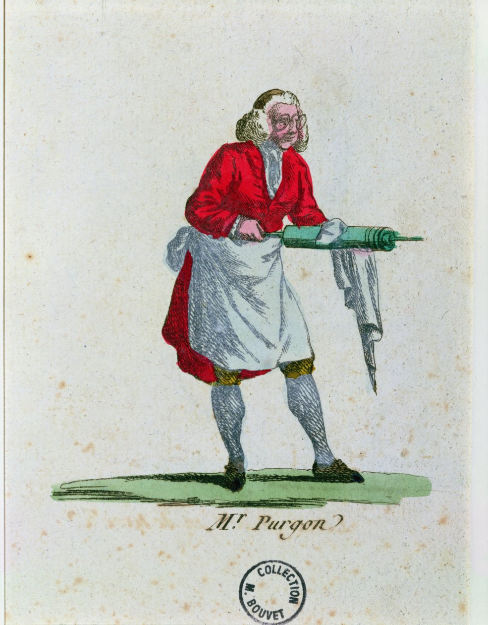 Monsieur Purgon, från Le Malade Imaginaire av Moliere (1622-73) av French School