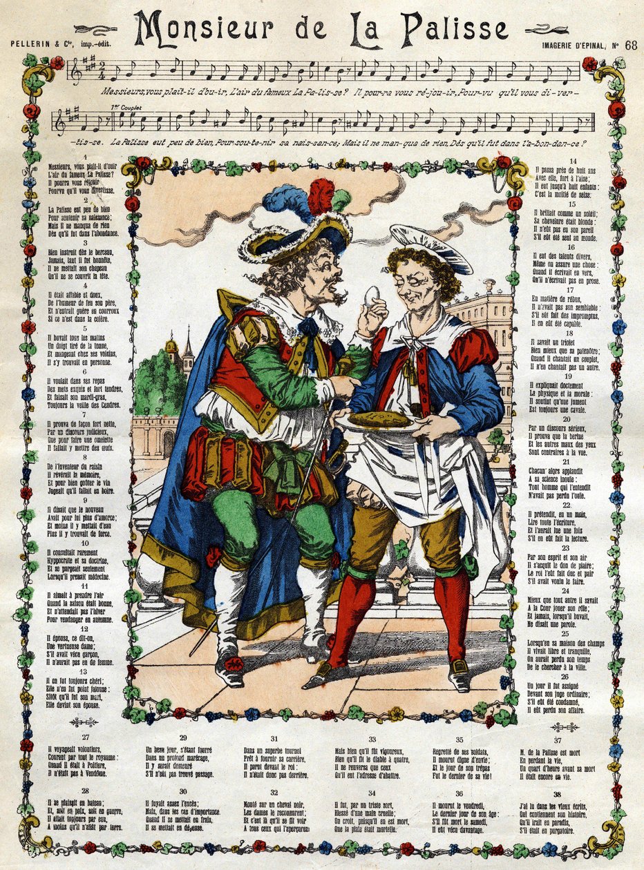 Monsieur de la Palisse. Bild på Epinal från 1800-talet av French School