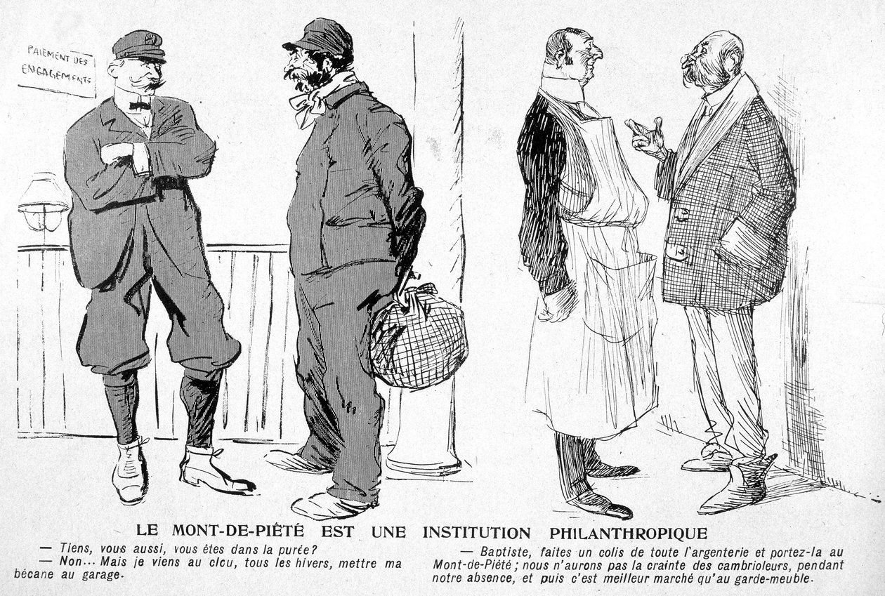 Mont-de-Piété är en filantropisk institution - i "Smörtallriken"" av 1905-06-03 av French School