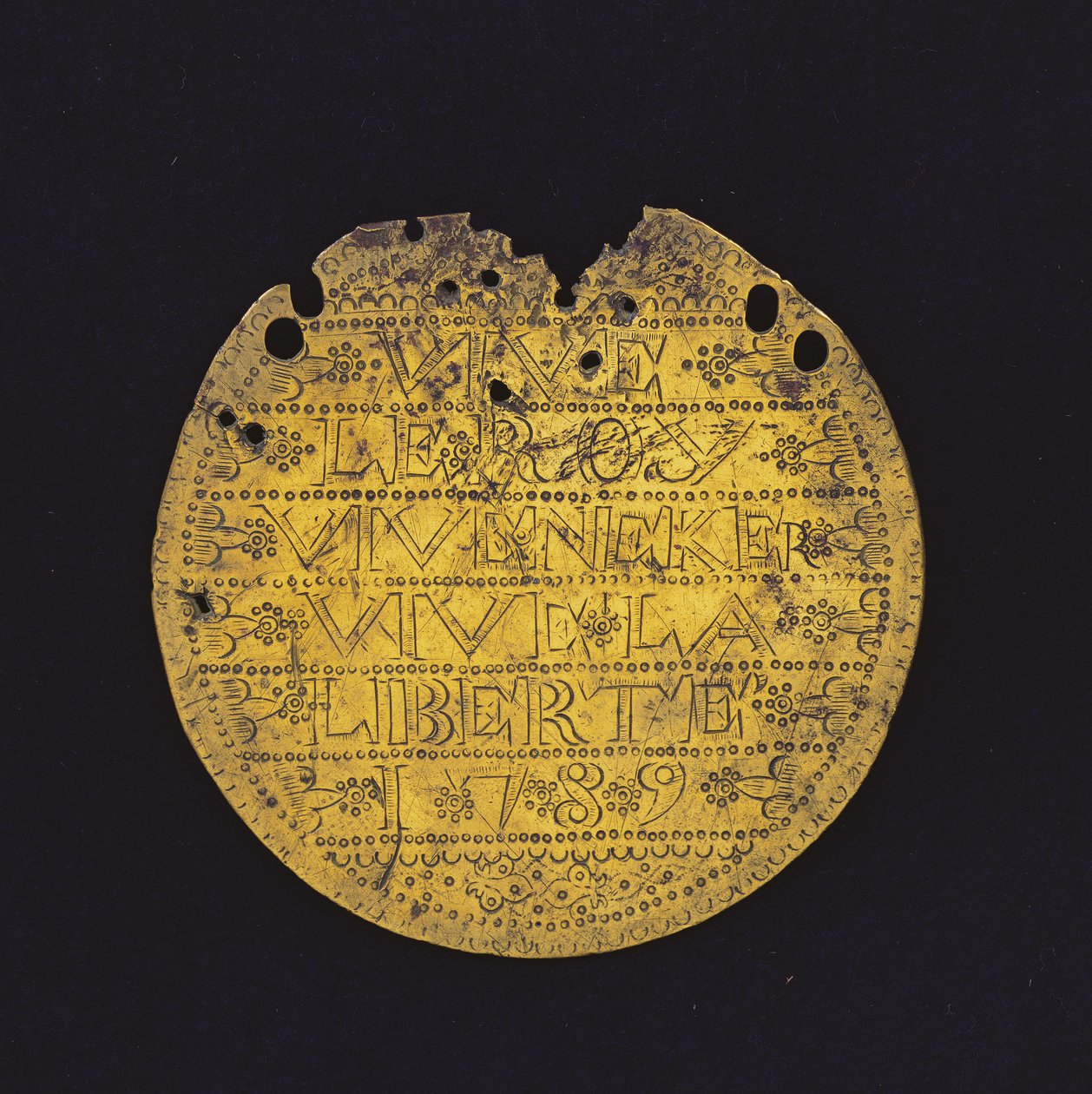 Månen: Länge leve Roy, leve Necker, leve friheten 1789 (mässing) av French School