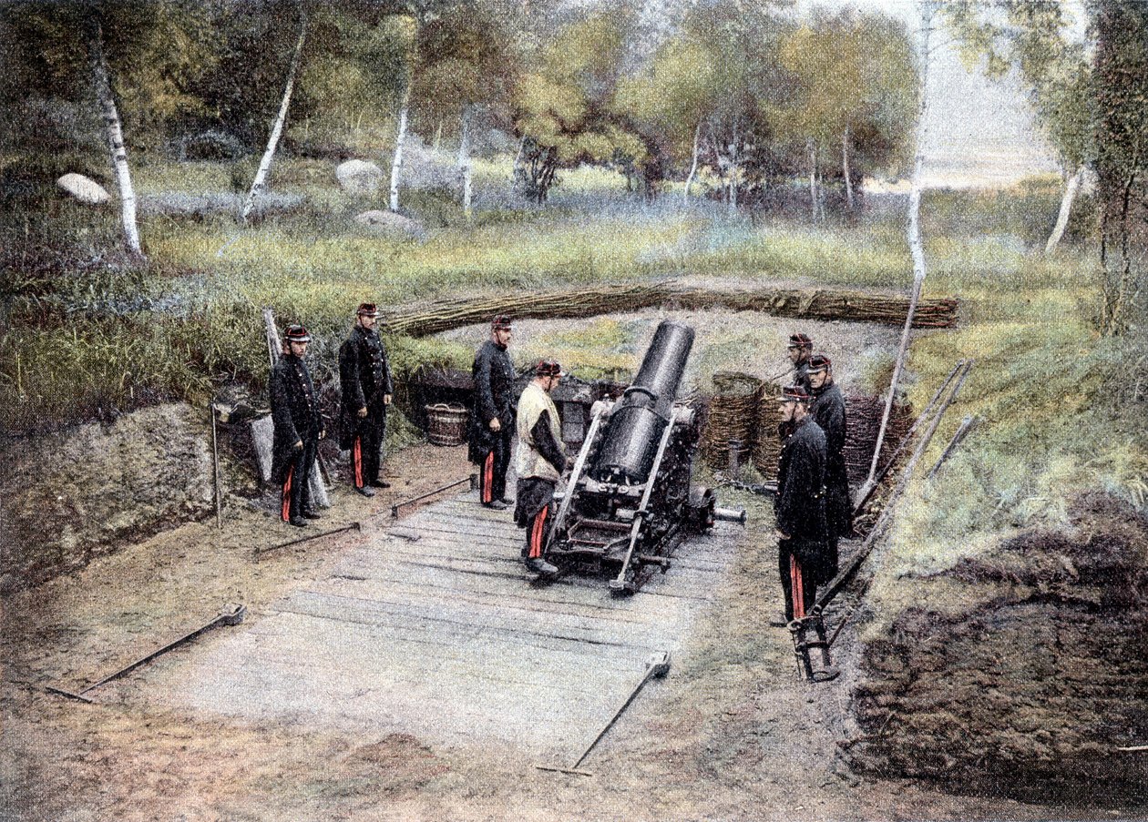 Mortar School of 220 - i "" Military Album" - Artilleri till fots av French School
