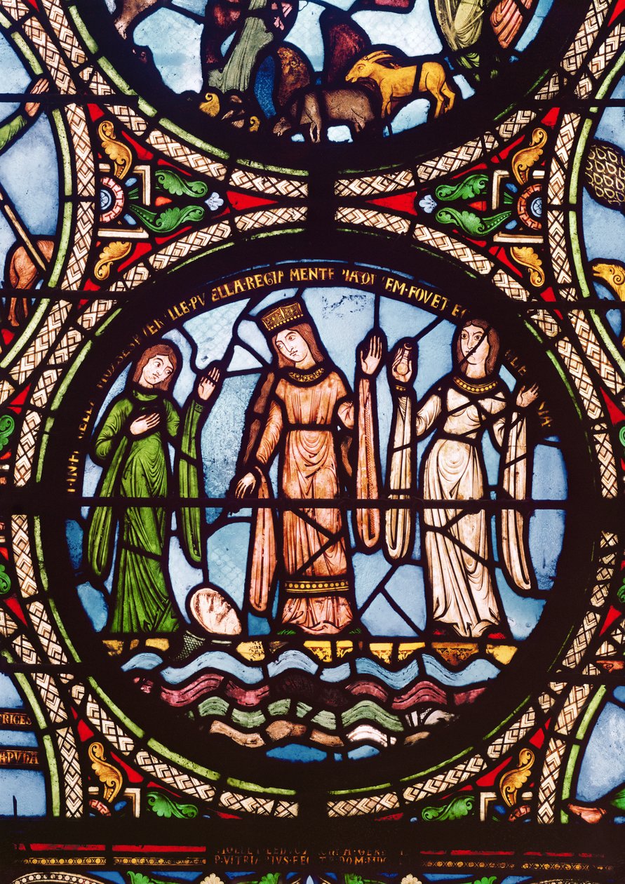 Moses räddad från vattnet, 1100-1200-talet av French School