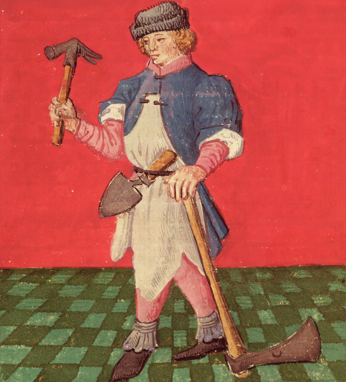 Ms.3066 fol.42 v Smeden, från Le Livre des Echecs Moralises av Jacques de Cessoles av French School