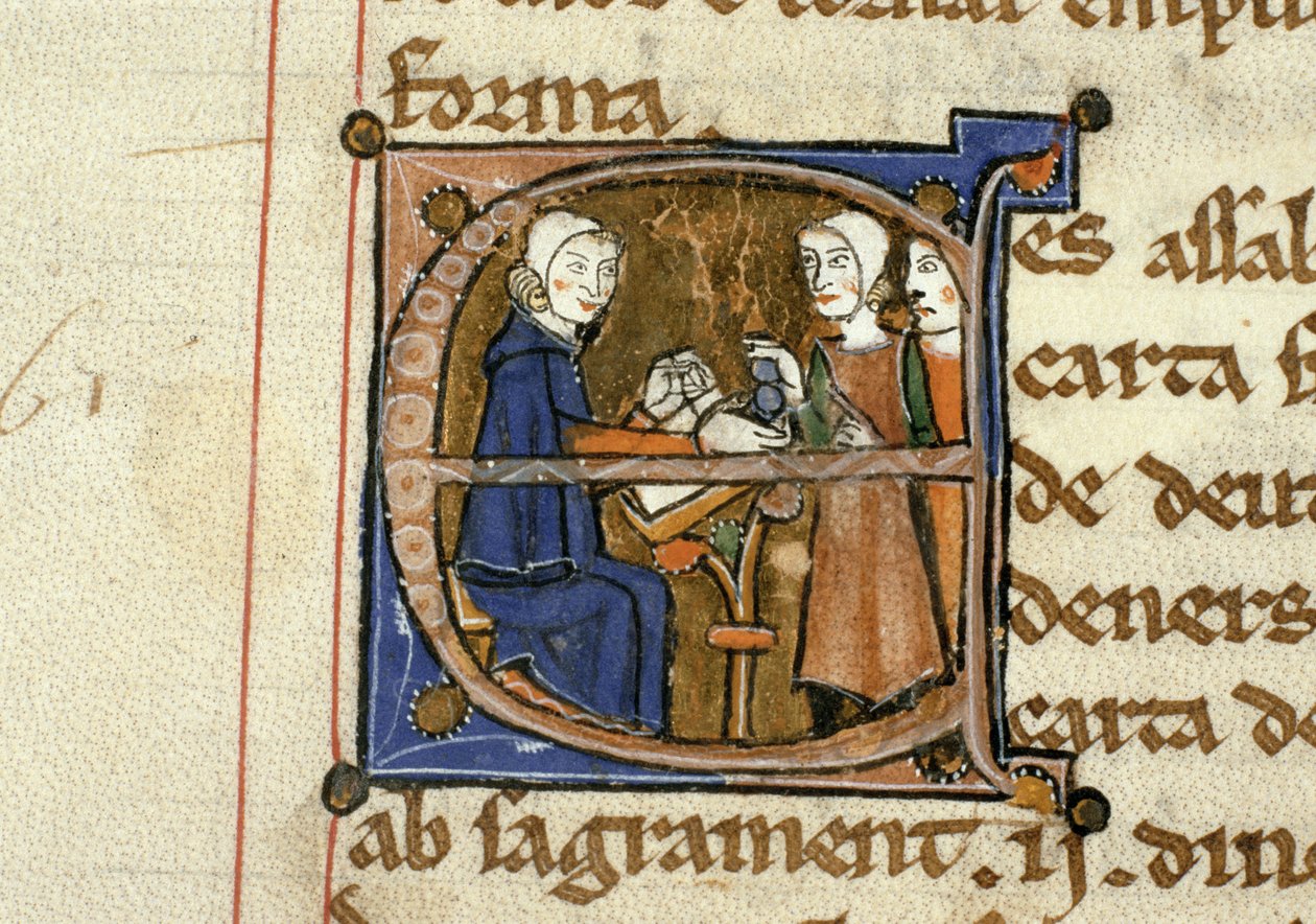 Ms.41 f.82v Betala skatter, från Livre Juratiore dAgen av French School