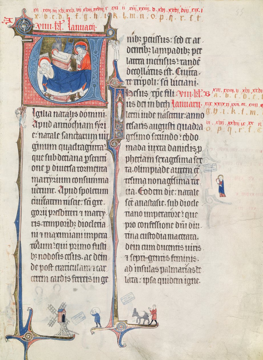 Ms.838 fol.55 Historikerade initialer 