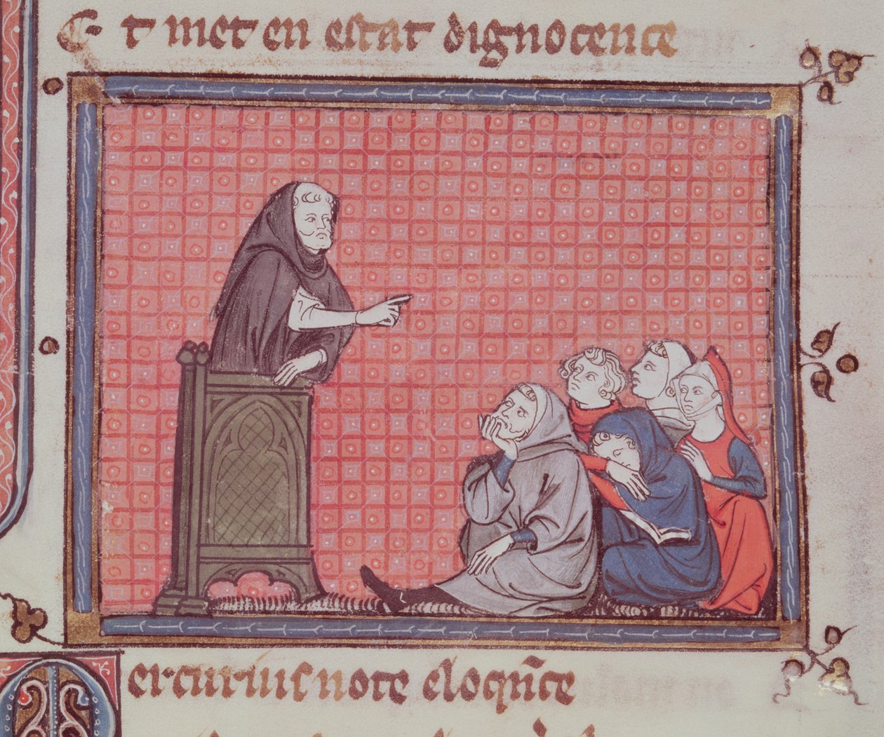 Ms 1044 fol.67 Predikan, från Ovide Moralise skriven av Chretien Legouais av French School