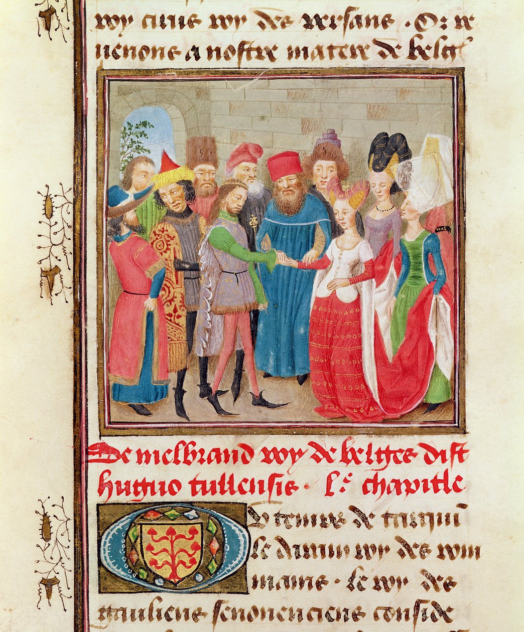 Ms 149 t.1 fol.95 Bröllopsscen, från Histoire des Nobles Princes de Hainaut, av Jacques de Guise av French School