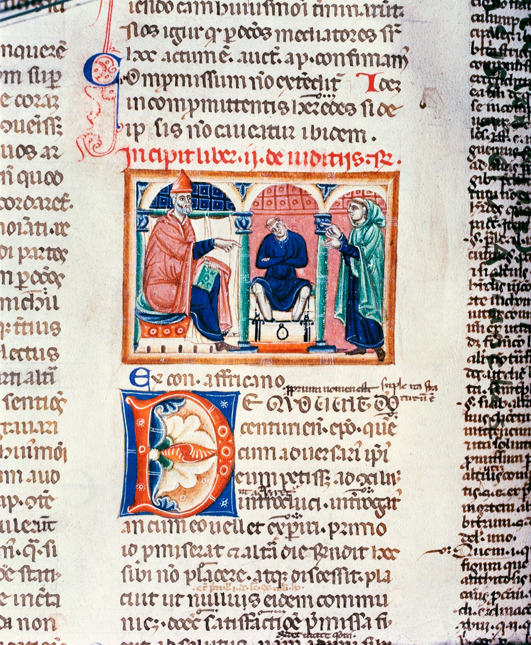 Ms 150 f.61v A Judgement, from the Decrets de St. Gregoire IX av French School