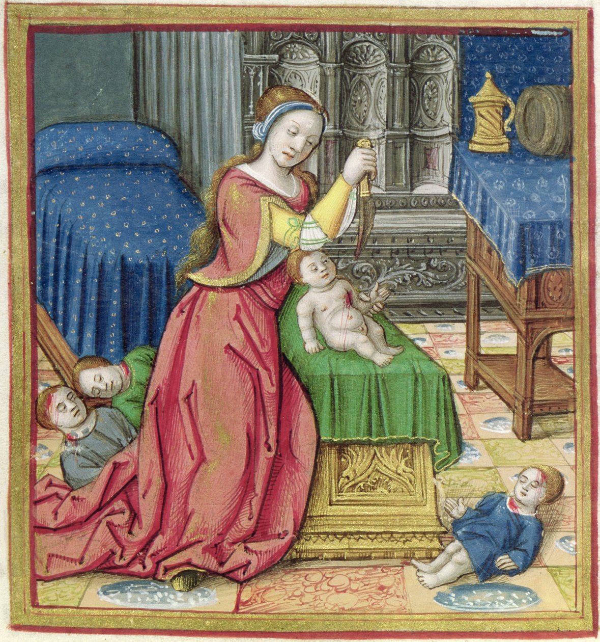 Ms 17 Athaliah (d.837 f.Kr.) från Lives of Famous Women, ca 1505 av French School