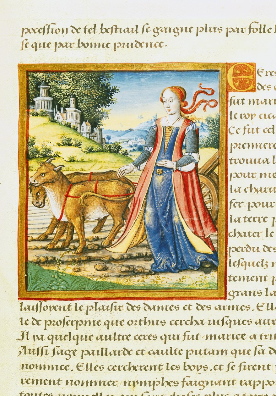 Ms 17 Ceres, från Lives of Famous Women, c.1505 av French School