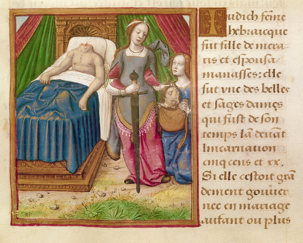 Ms 17 Judith, från "Vie des Femmes Celebres", ca 1505 (pergament) av French School