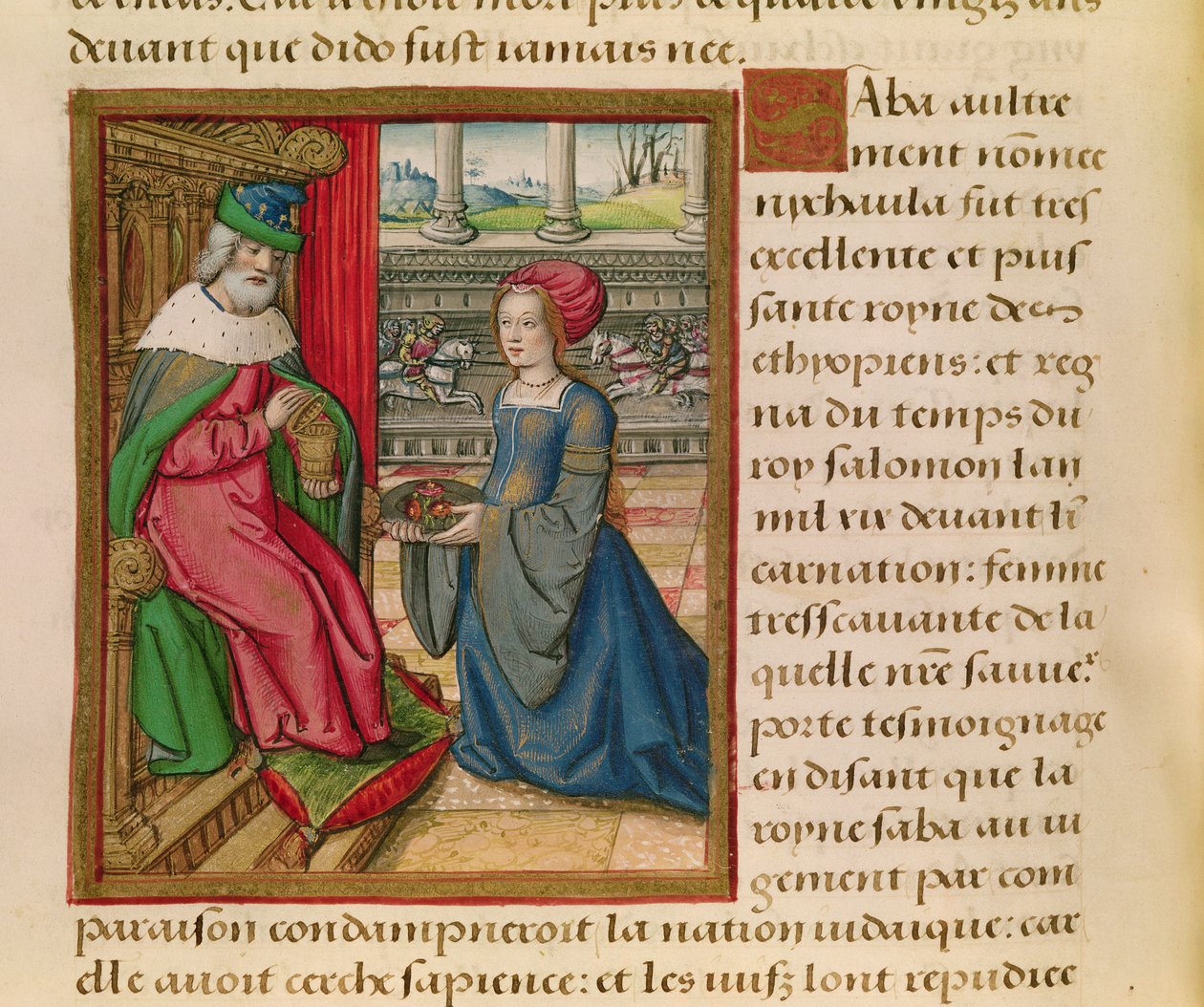 Ms 17 The Queen of Sheba, från Lives of Famous Women, c.1505 av French School