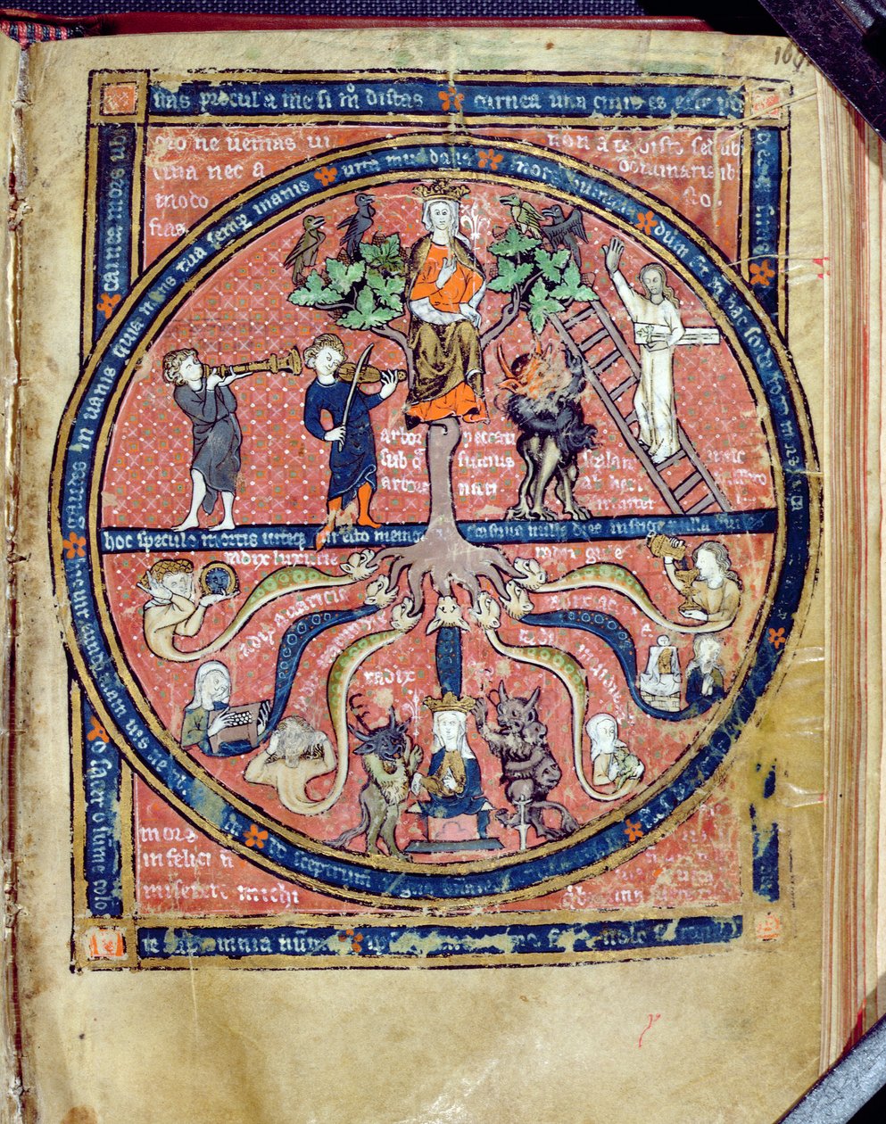 Ms 2200 Allegorical Tree, från De Philosophia Mundi av Guillaume de Conches (1100-54) 1276-77 av French School