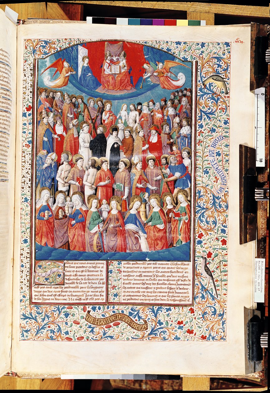Ms 246 f.406r Paradise, från De Civitate Dei av St. Augustine of Hippo (354-430) av French School