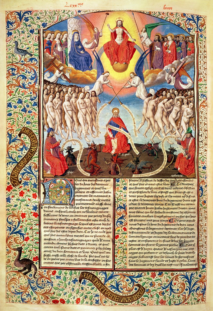Ms 246 fol.371v The Last Judgement, från De Civitate Dei av St. Augustine of Hippo (354-430) av French School