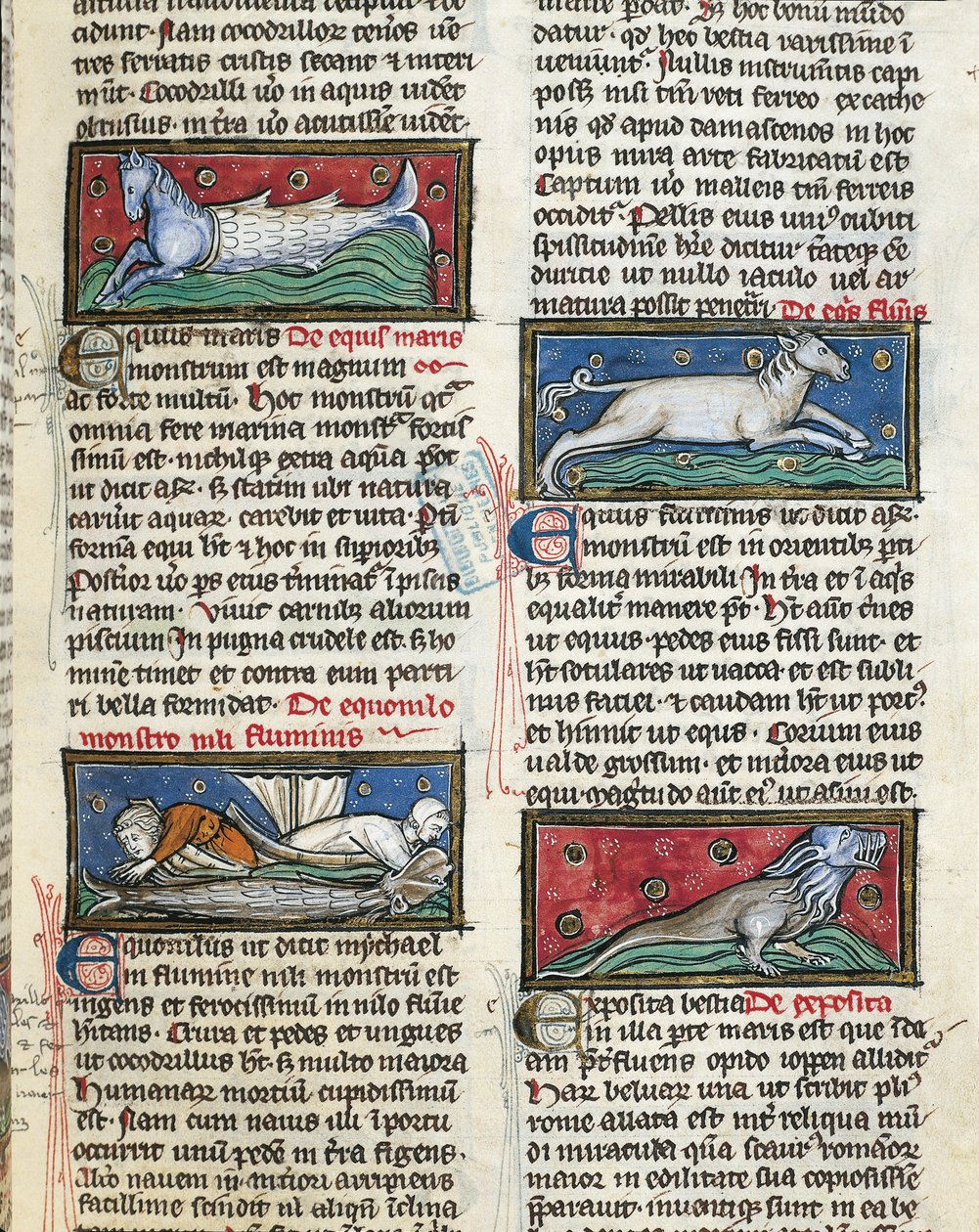 Ms 320 Fol.115r Sea Monsters, från 