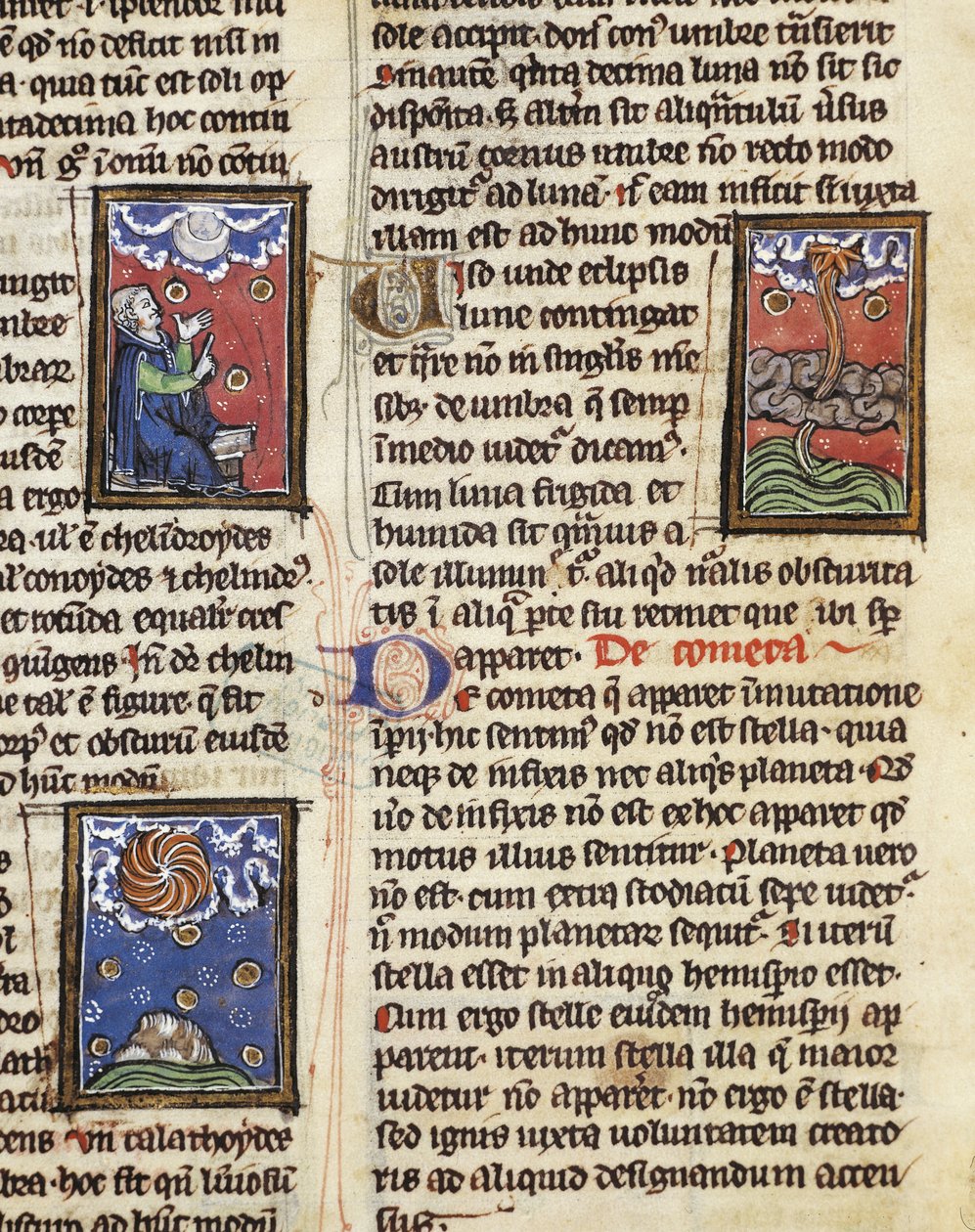 Ms 320 Fol.197 Comets、Thomas van Cantimpre (1201-72) 作「De Natura rerum」より (ベラム)スウェーデン語 av French School