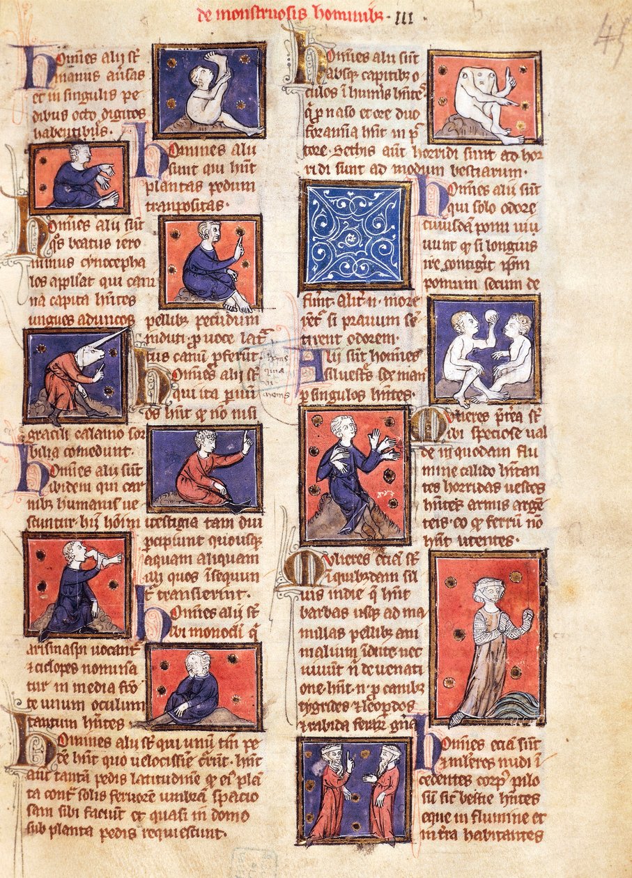 Ms 320 Fol.45r Monsters, från 