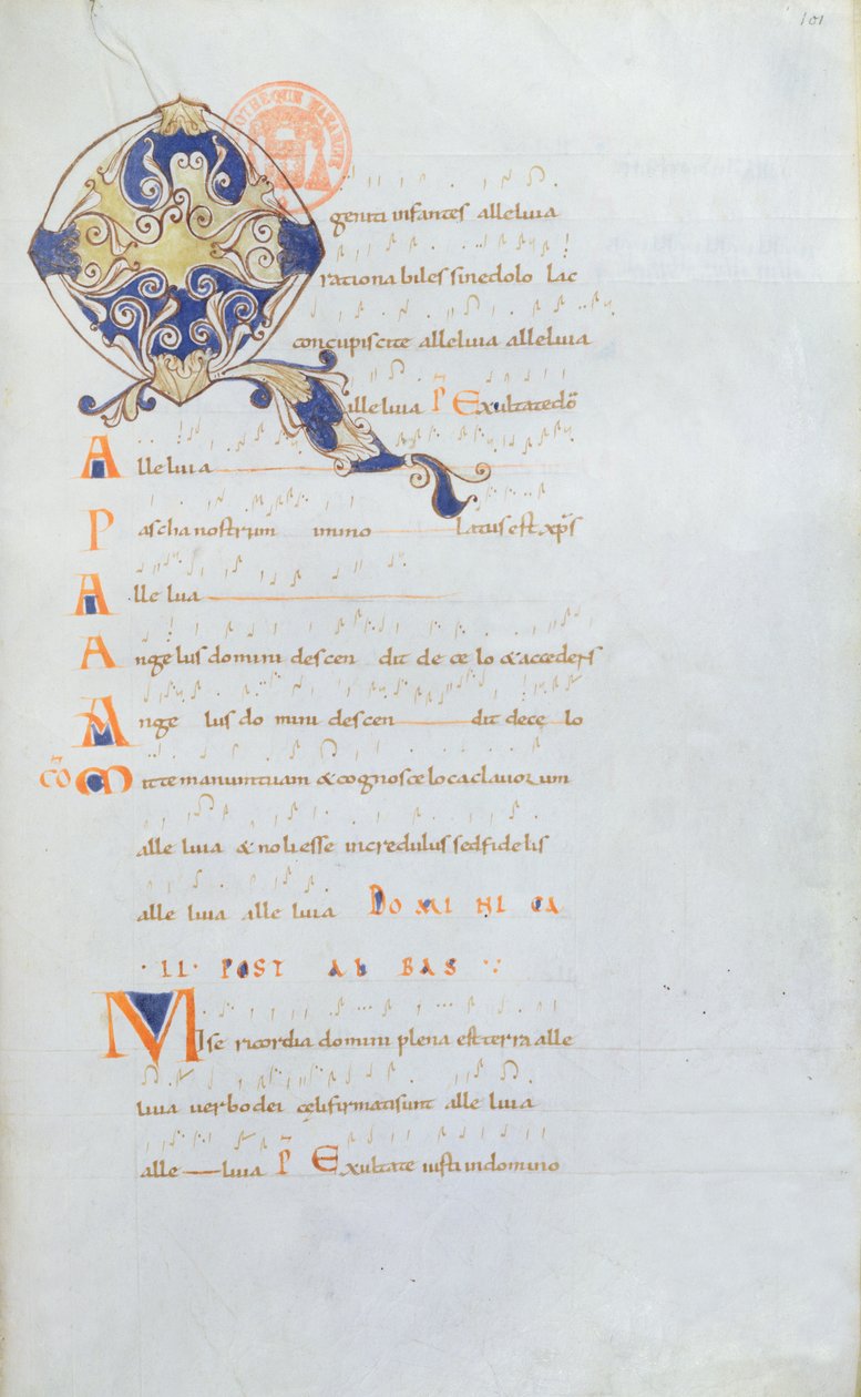 Ms 384 Antiphonary of Saint Denis Abbey, 1000-talet av French School