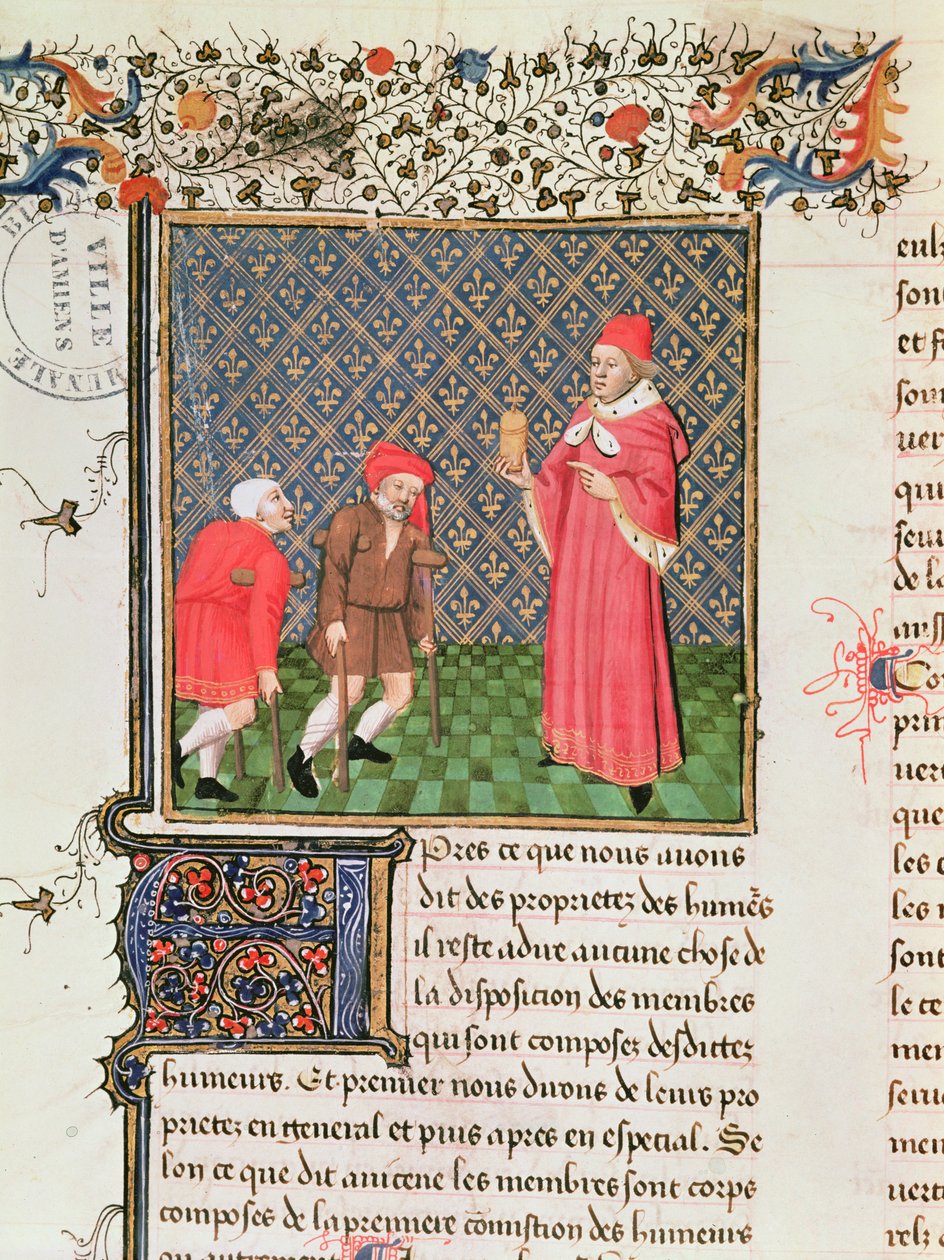 Ms 399 fol.35v Beggars, från Book of the Properties of Things av Barthelemy langlais av French School
