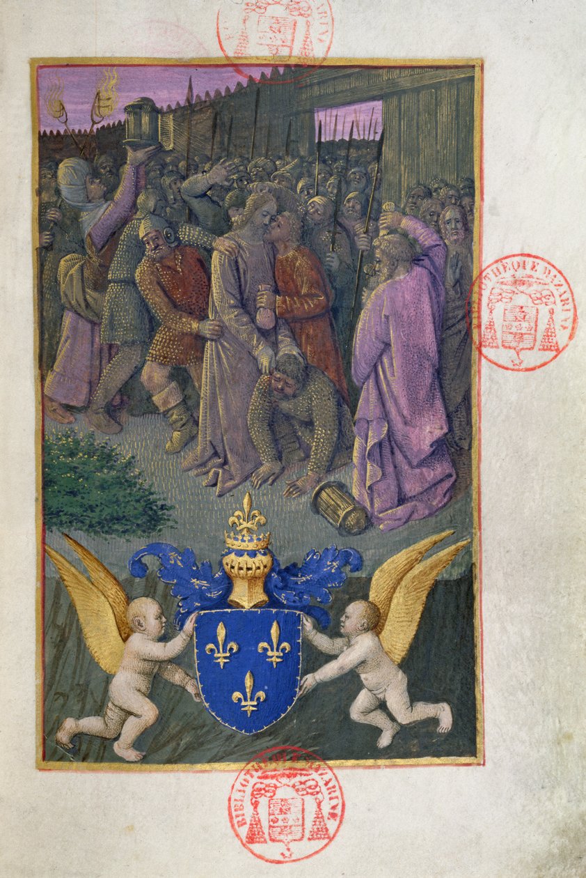 Ms 473 Judas kysser Kristus, miniatyr från D