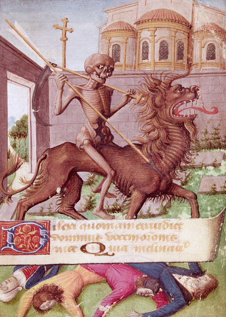 Ms 89 fol.88 Dödens triumf, från en timbok av French School