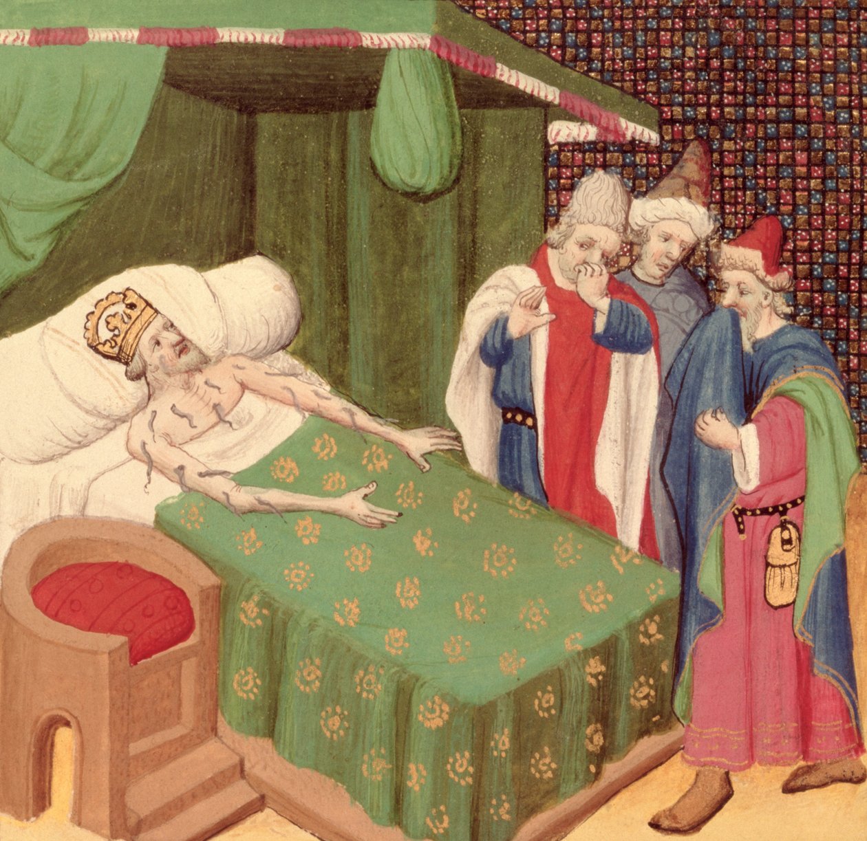 Fr 226 The Use of Leeches, från The Decameron, av Giovanni Boccaccio (1313-75) av French School