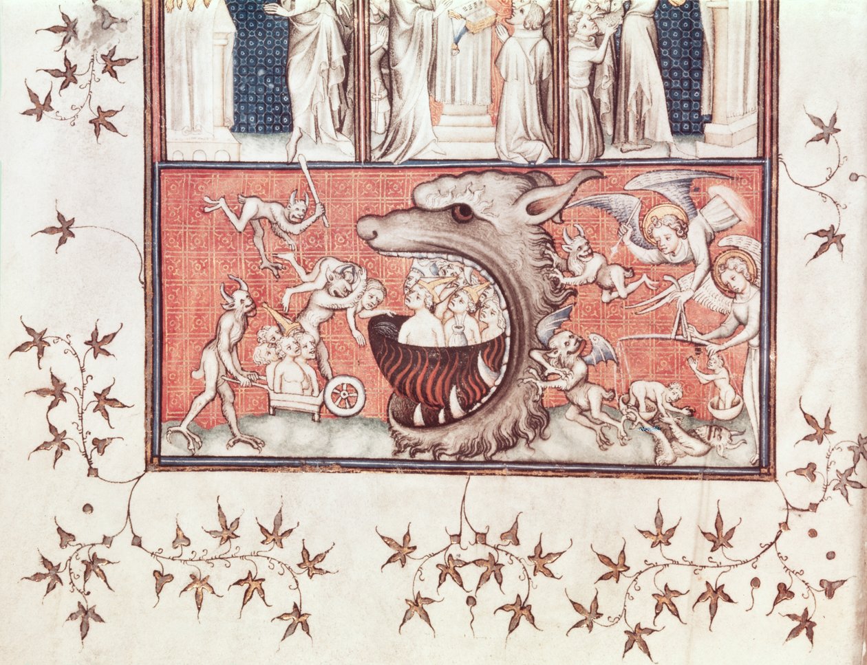 Ms Fr 22912 Fol.2v Detalj av helvetet, från 
