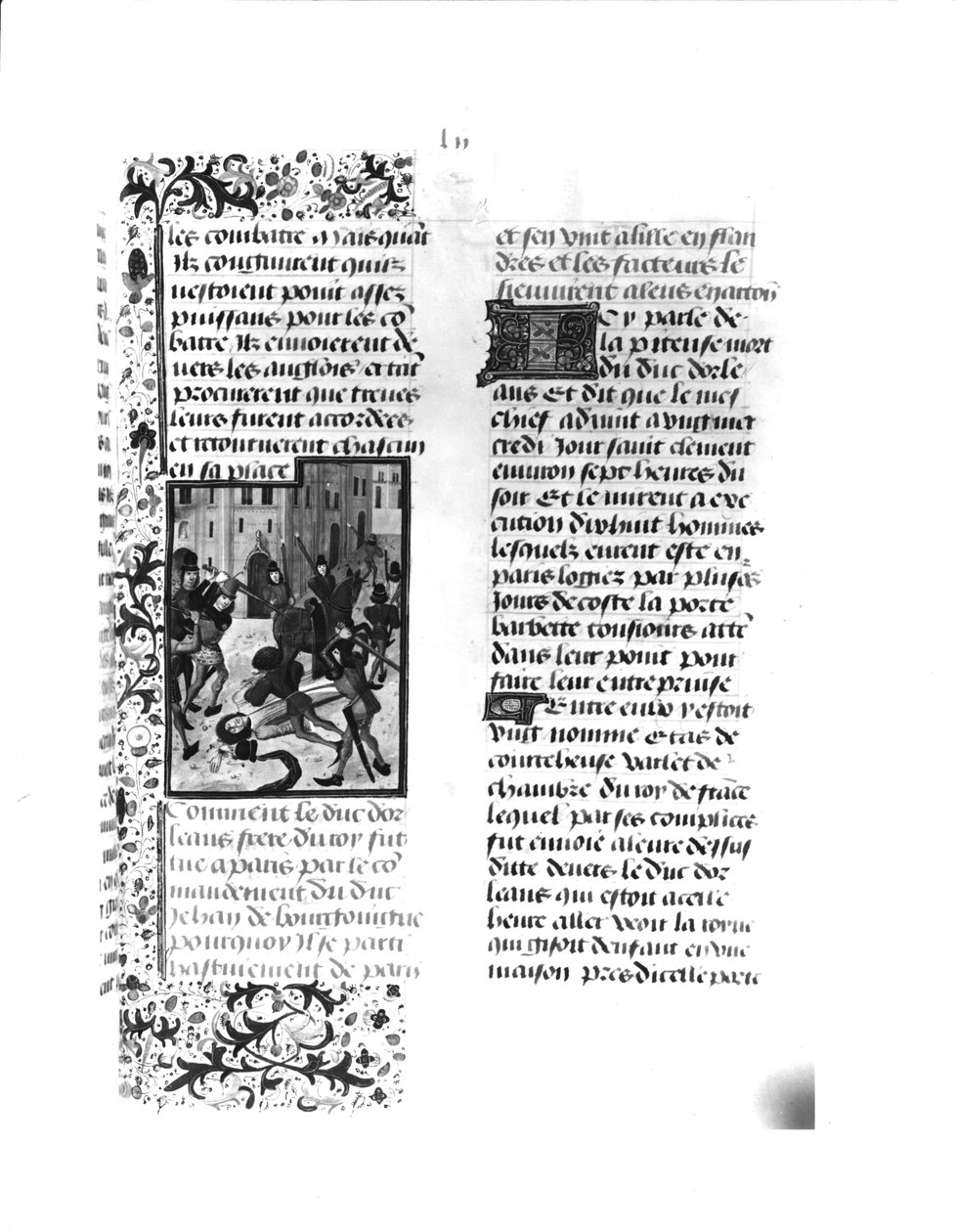 Ms Fr 2680 fol.52 Mordet på hertigen av Orleans i Paris av French School
