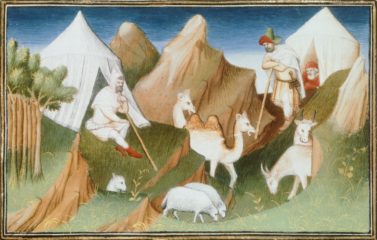 Fr 2810, Karachar-nomader med sina flockar, miniatyr från 