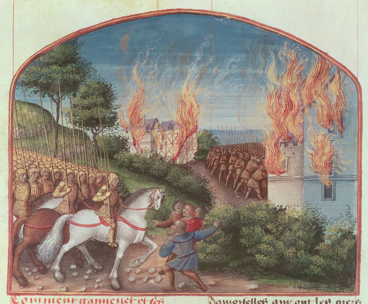 Fr 91 Fol.87 Sida från The Story of Merlin av Robert de Boron, c.1482-89 av French School
