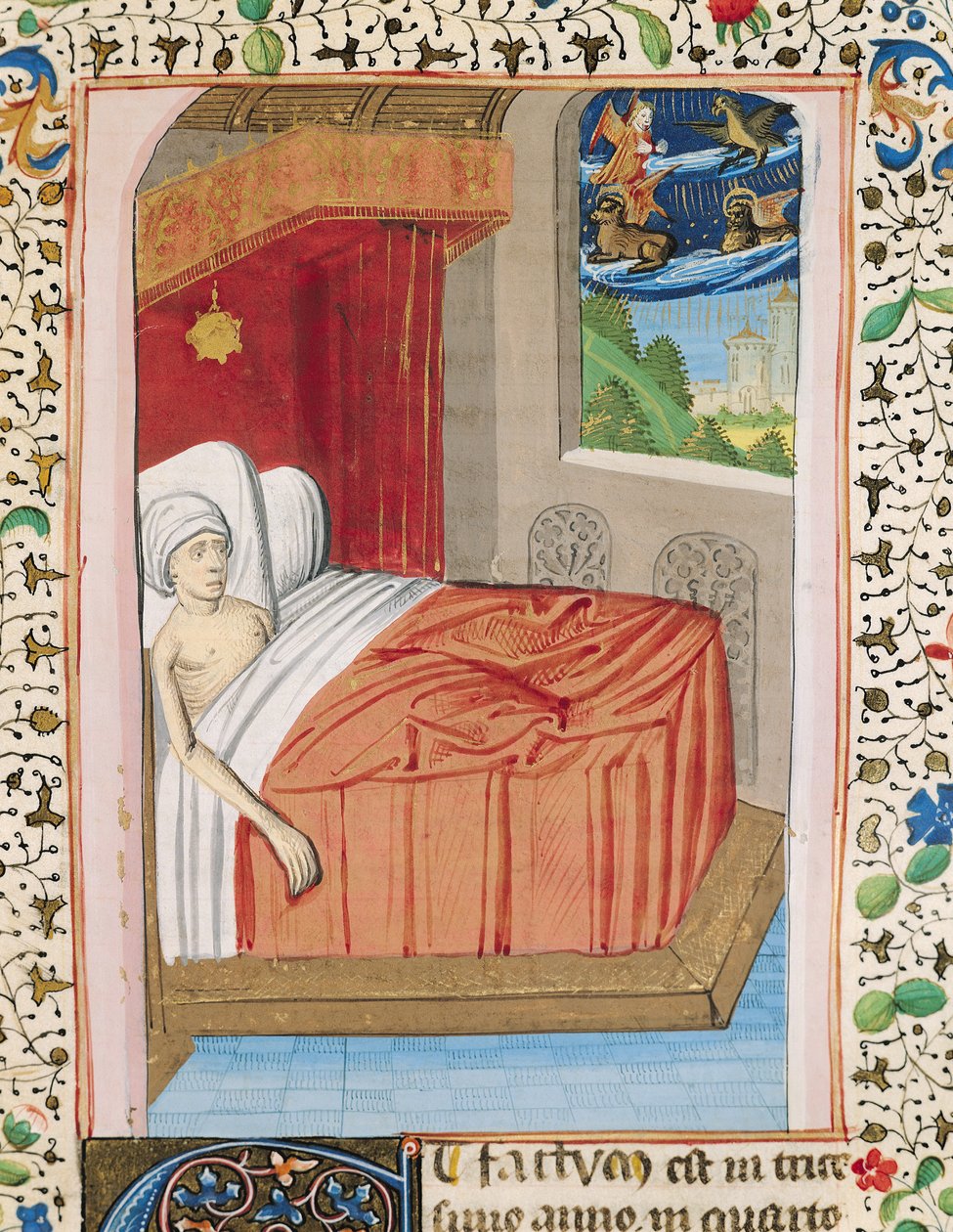 Ms H 7 fol.76r Hesekiels vision, från Jean XXII:s bibel av French School