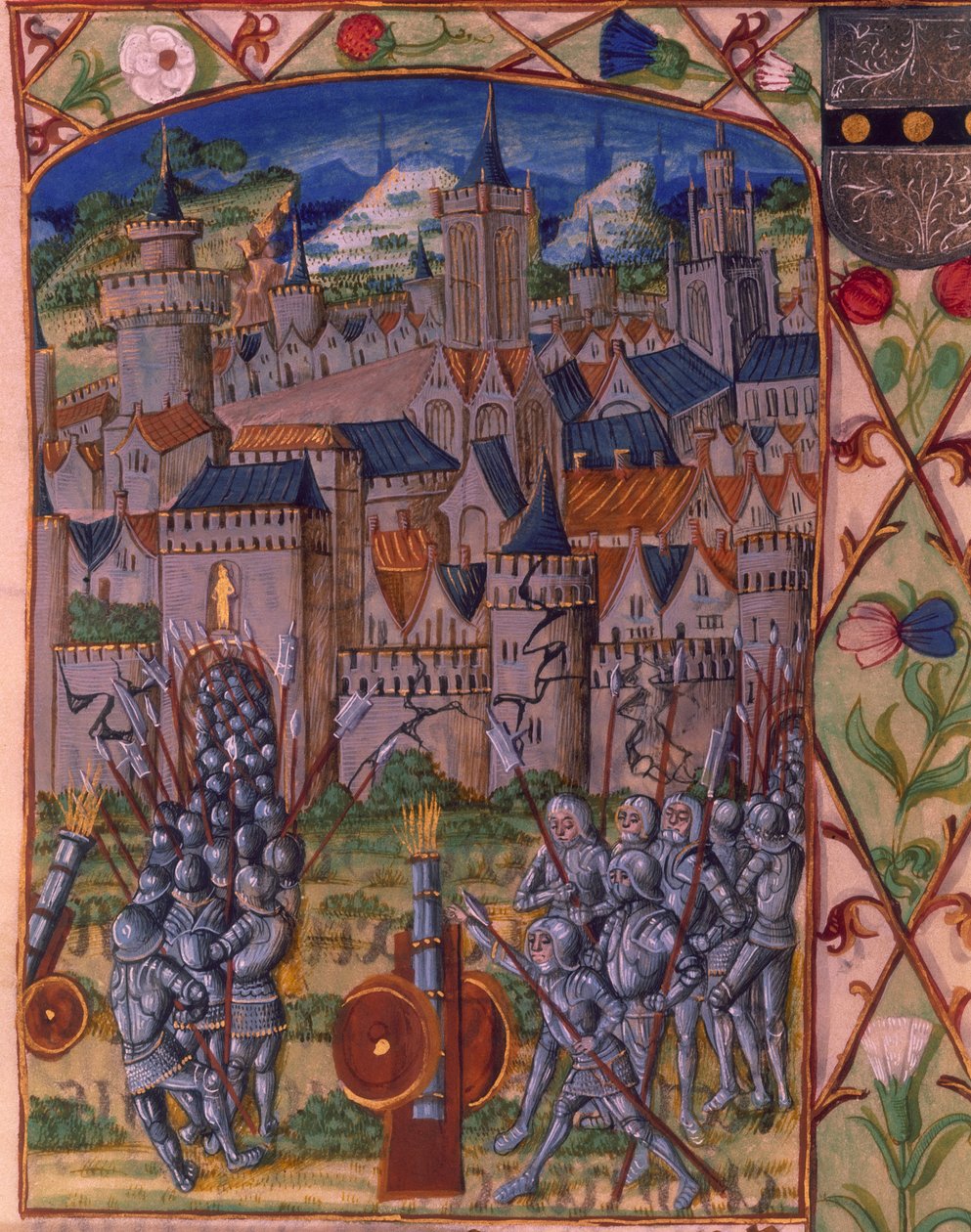 Ms. Royal 20 E.III fol.152v The Capture of Evreux, från 