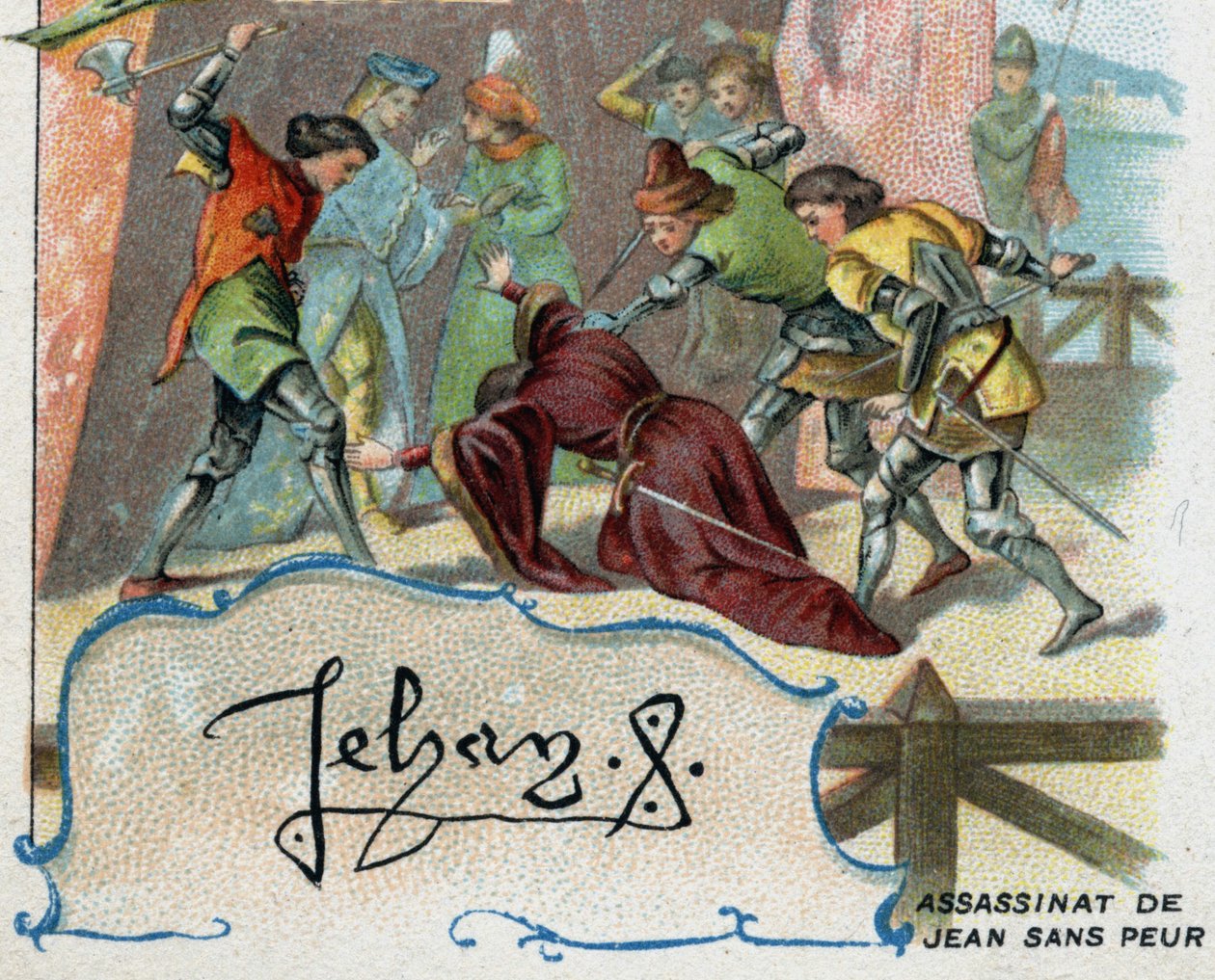 Murder of John Without Fears av en anhängare till den engelska delfinen, den framtida Charles VII av French School