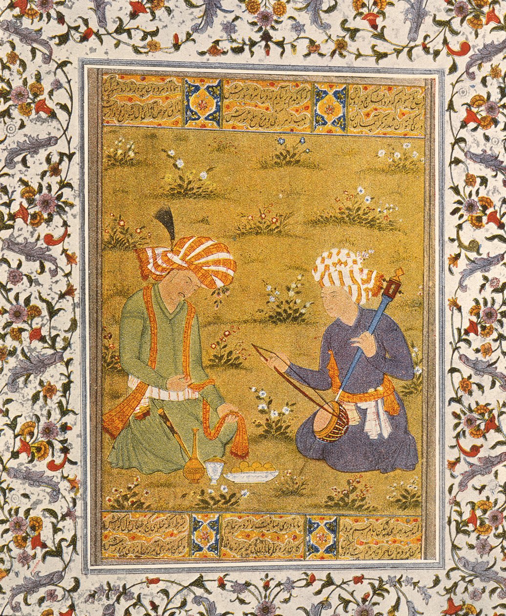 Musiker, illustration för The Arabian Nights, 1895 (färggravyr) av French School