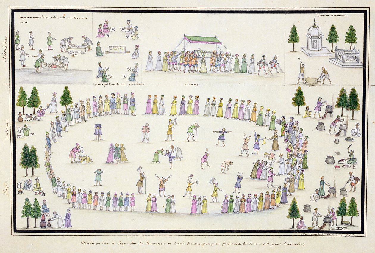 Muslimska festivaler inklusive slutet av Ramadan från The Gentil Album, publicerad 1774 av French School