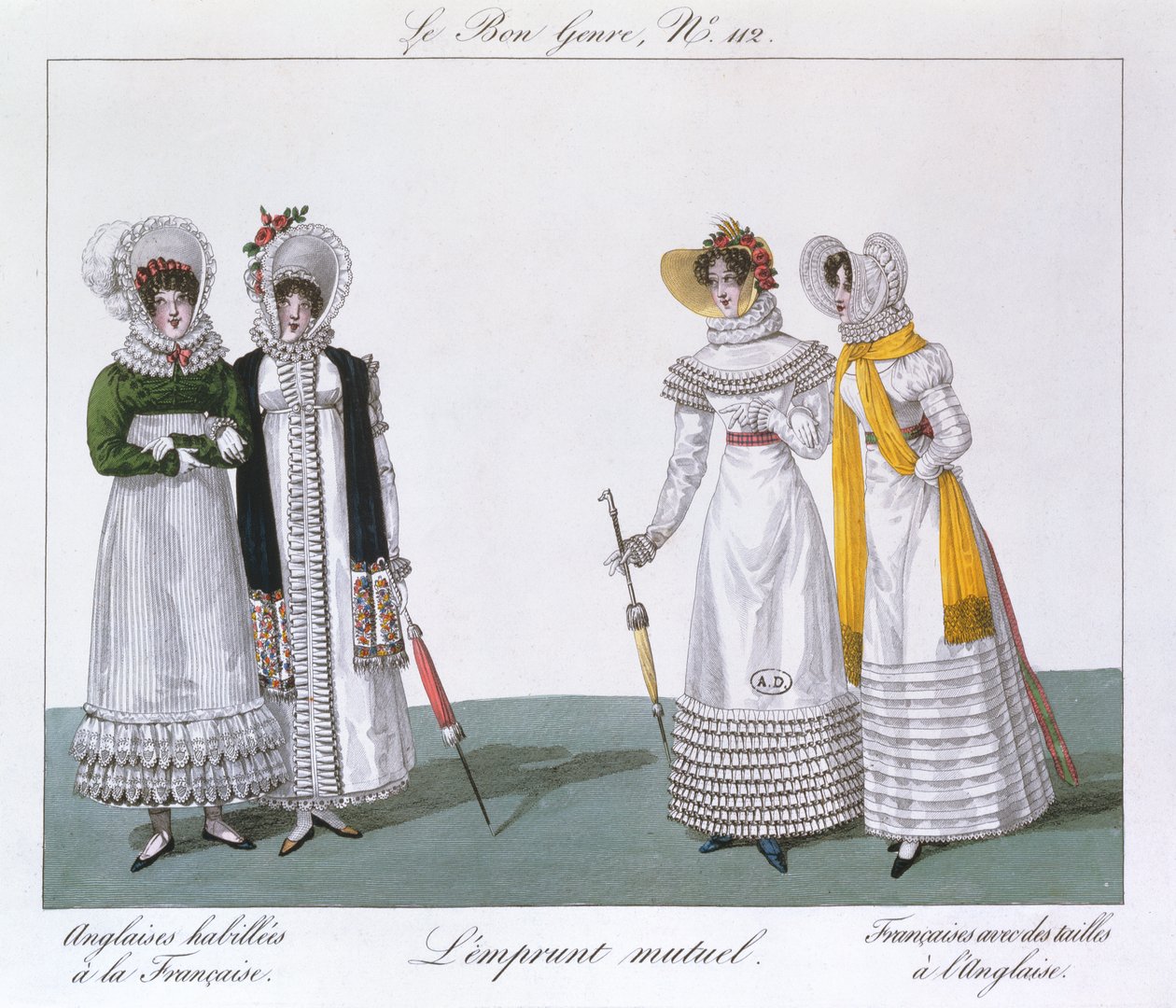 Mutual Borrowing, tallrik från serien Le Bon Genre, c.1810 av French School