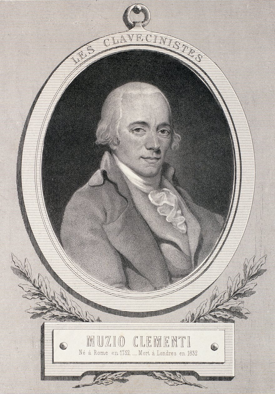 Muzio Clementi (1752-1832) graverad av Alfred Lemoine av French School